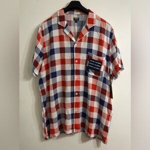 Men’s  buttons down shirt side  pocket North Carolina Embroidered.2XL